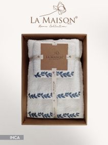 Подарочный набор полотенец La Maison, 3 шт. с Inca Mavi