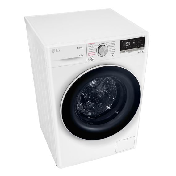 Пральна машина LG фронтальна, 10,5кг, 1400, A+++, 57см, дисплей, пара, інвертор, білий (F4V5RS0WW) | Зображення 6