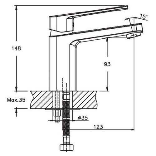 Змішувач для умивальника Haiba ENIO 001 (HB0884) | Зображення 1
