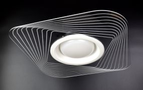 Люстра світлодіодна підвісна LED світильник для квартири на стелю лед з пультом 25985 Чорний 7х49х49 см.