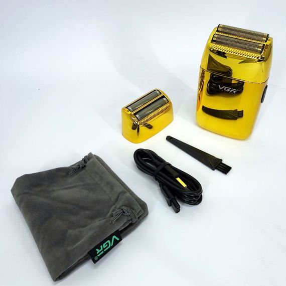 Акумуляторна бритва для стрижки волосся та бороди VGR V-399 GOLD, Професійна бритва з акумулятором YH-62 | Зображення 8