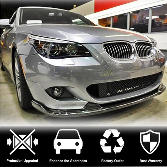 Накладка на передній бампер (для M-Sport, Карбон) для BMW 5 серія E-60/61 2003-2010 рр | Зображення 1