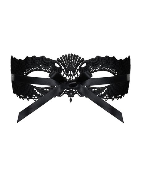 Мереживна маска Obsessive A700 mask, єдиний розмір, чорна | Зображення 2