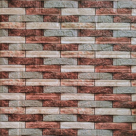 Декоративна 3D панель 700х770х3мм Коричнева цегла піщаник (340) SW-00000531