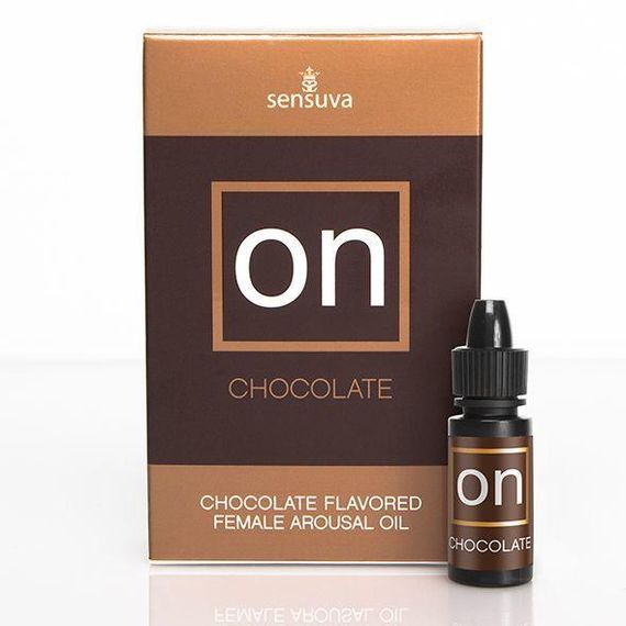 Збуджувальні краплі для клітора Sensuva ON Arousal Oil for Her Chocolate 5 мл – солодка прелюдія для вибухових відчуттів