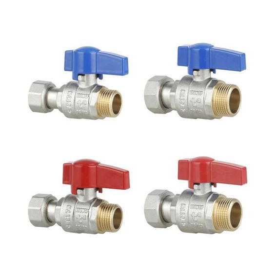 Комплект прямих кранів Thermo Alliance Standart 1/2" ВН -3/4" ВЗ з накидною гайкою для під'єднання котла TAS262RBW1520 | Зображення 2