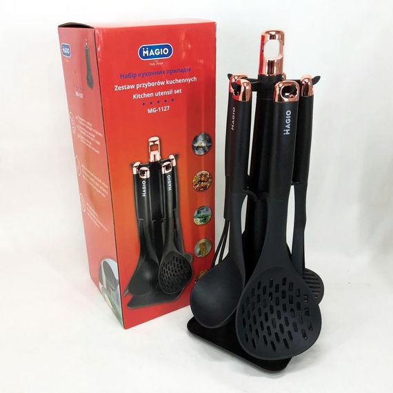 Комплект кухонной утвари, Силиконовый инвентарь для кухни, Поварские принадлежности HT-33 | Зображення 3
