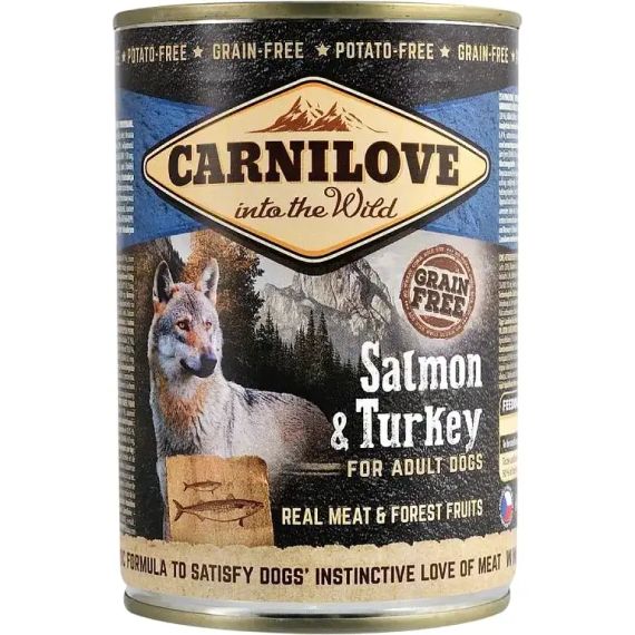 Вологий корм для собак Carnilove Salmon Turkey з лососем та індичкою, 400 г