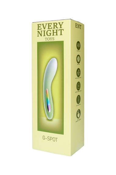 Мини вибратор для точки G Every Night Toys с цветным светодиодом, градиент зеленый sexstyle | Зображення 3
