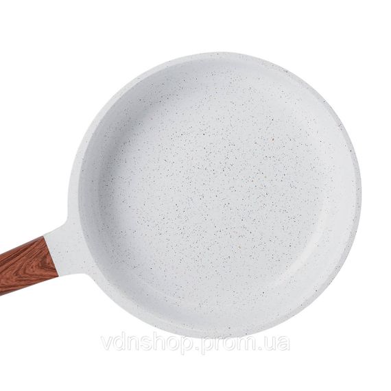 Алюмінієва сковорода з керамічним покриттям антипригарним 2 л Ø 24 см біла MGC HP-4-466 | Зображення 1