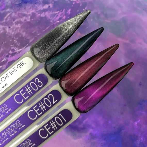 Гель-лак Baby Moon Crystal Cat Eye срібло 6мл