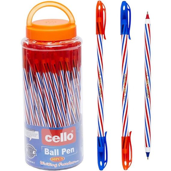 Ручка масляная двухсторонняя Cello CL-201 синяя/красная 1 штука | Зображення 1