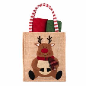 Подарунковий набір рушничків в мішечку Ardesto Christmas Deer 38х63см, 2шт, 100% бавовна, червоний, зелений (ART3863HDB)