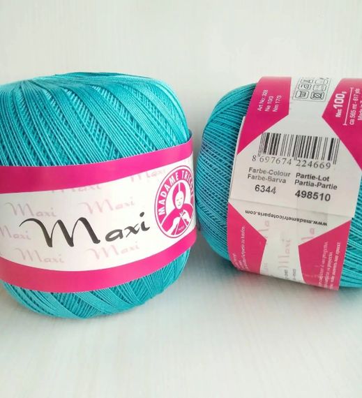 Пряжа MADAME TRICOTE PARIS MAXI 6344 пряжа максі 100% бавовна