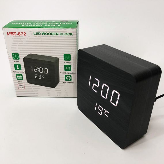 Настільний годинник зі світловим циферблатом VST-872-6, Настільний цифровий електронний годинник led HU-67 | Зображення 3