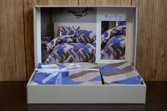 Постільна білизна First Choice Homesko Ranforce 160 х 220 см Rayce Beige | Зображення 1