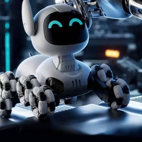 Інтерактивний вихованець робот TOOBY 4D-Y9 Білий із сірим
