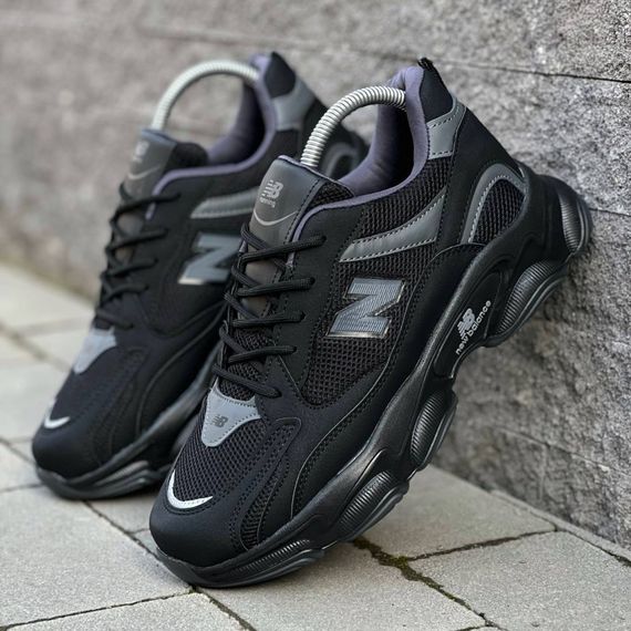 Кросівки  літні New Balance сітка чорні | Зображення 4