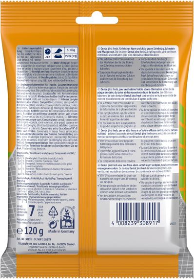 Ласощі для собак з м'ятою Vitakraft Dental Medium, 120 гр | Зображення 1