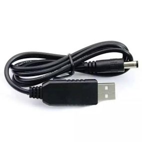 Кабель USB DC 5.5x2.1 для роутера модему з 5v на 9v-12v Чорний