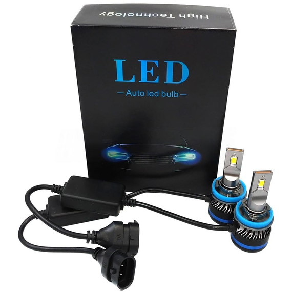 Комплект світлодіодних ламп HeadLight RT19 H11(H8/H9/H16) (PGJ19-2) 55W 9-32V 6000K 8000Lm CSP 12/24V | Зображення 1