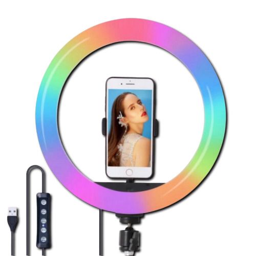 Кільцева LED лампа 3D-30RGB USB 30 см XPRO 30RGB (40922-3D-30RGB_323) | Зображення 2