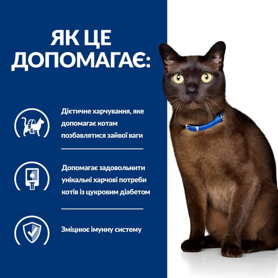 Корм Hill's Prescription Diet Feline M/D сухой для лечения диабета у котов 1.5 кг | Зображення 1