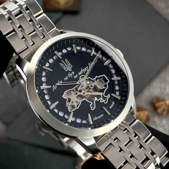 Чоловічий годинник Awarder 043 Де би не був Silver-Black Steel Automatic | Зображення 3