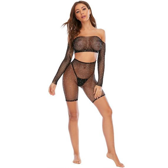 Еротичний комплект Babydoll 44 Чорний 1015 | Зображення 9