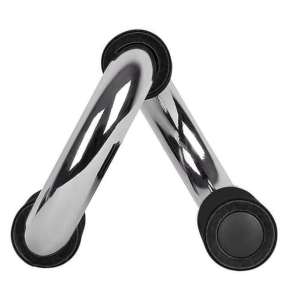 Упори для віджимань PowerPlay 4318 Push-Up Bars Stell металеві (S-подібні) | Зображення 6