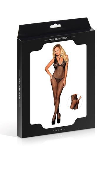 Еротичний чорний комбінезон-сітка з мереживом SUIT H3249 S–L sexstyle | Зображення 2