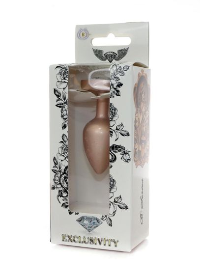 Анальная металлическая пробка Plug-Jewellery Pearl Gold Heart PLUG- Clear S sexstyle | Зображення 2