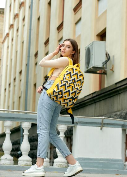 Рюкзак Sambag Zard LST Жовтий з орнаментом 46 x 28 x 13 см (25018081) | Зображення 4