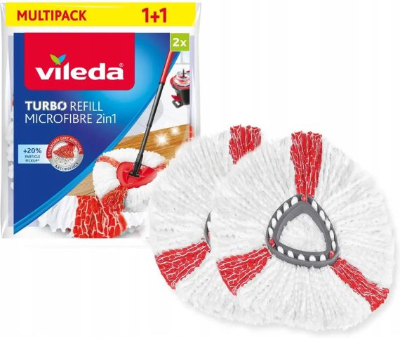 Насадки для швабри Vileda Turbo 2в1 2 шт. круглі 166142 | Зображення 2