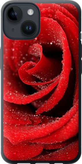 Чехол на iPhone 14 Красная роза "529u-2648-17620"