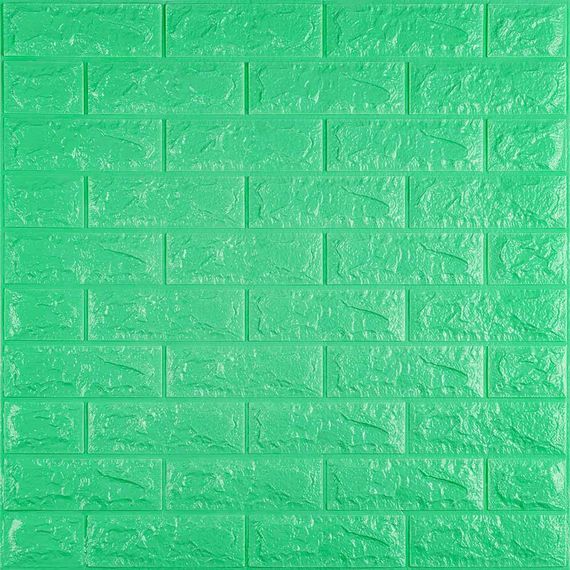 3D панель самоклеющаяся кирпич Мятный 700x770x7мм (012-7) SW-00000050