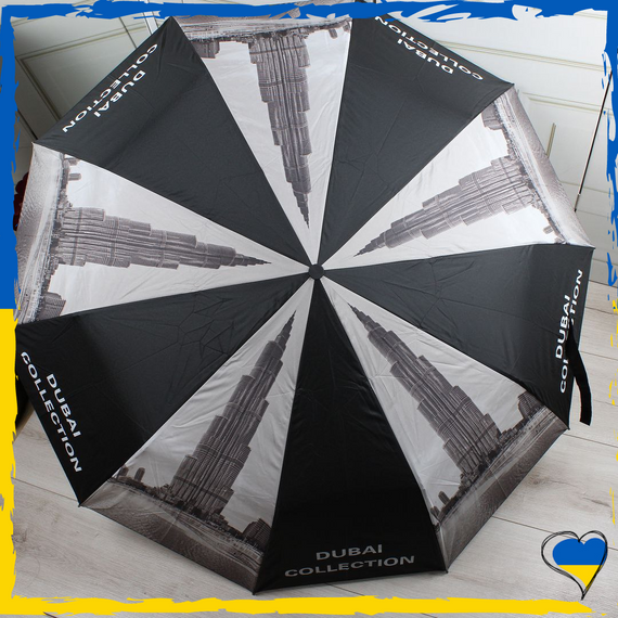 Зонт женский полуавтомат город Зонтик антивитер