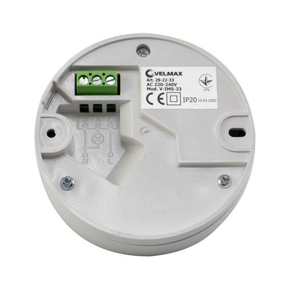 Датчик руху VELMAX V-ІМS-33, AC220-240V, кут 360°, (ST05A) (арт.29-22-33) | Зображення 2
