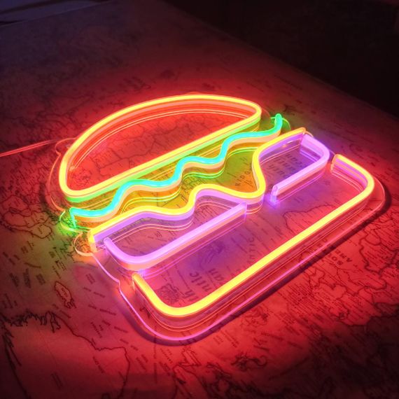 Неоновий світильник Burger 290х290 acr-n000066 | Зображення 1