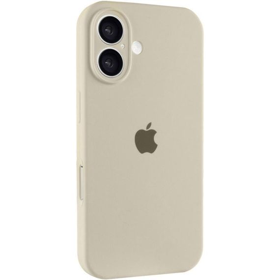 Чохол Silicone Case Full Camera Protective (AA) для Apple iPhone 16 (6.1") Бежевий / Antique White