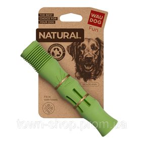 Игрушка для собак WAUDOG Fun Natural Палка, биоразлагаемая резина, 18 см, зеленая
