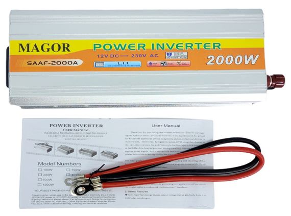 Інвертор потужний апроксимована синусоїда перетворювач напруги Magor 2000W 12V-220V | Зображення 3