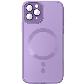 Чехол TPU+Glass Sapphire Midnight with MagSafe для Apple iPhone 15 Pro (6.1") Сиреневый / Lilac