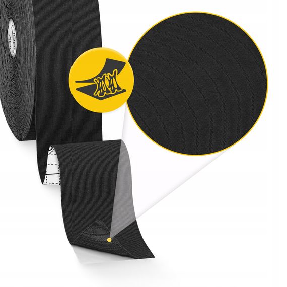 Стрічка кінезіологічна (кінезіо тейп) 4FIZJO 5 см x 31 м Black (P-5905973405522) | Зображення 5