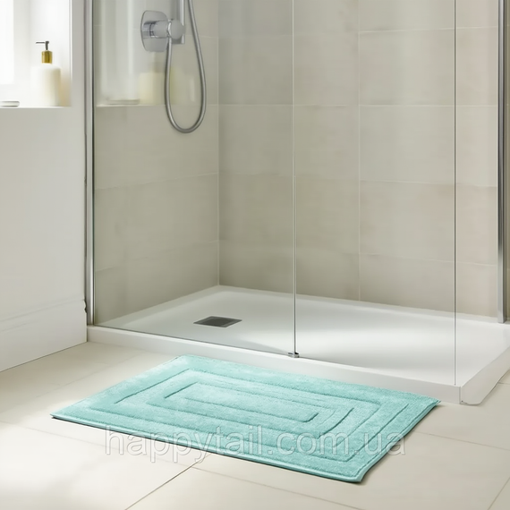 Коврик для ванной комнаты из микрофибры мятный 60x90 см CH-1806-30M | Зображення 1