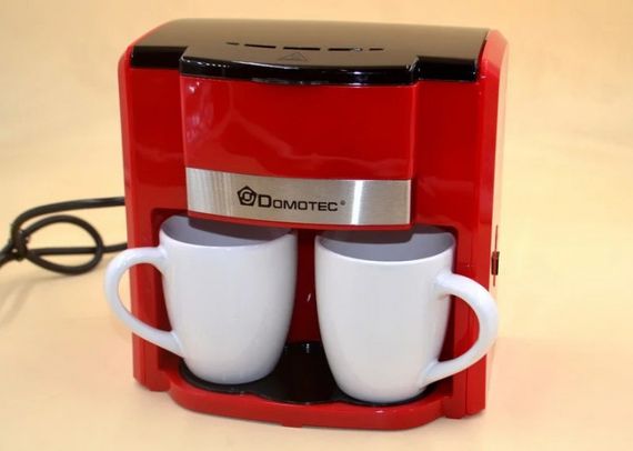 Капельная кофеварка DOMOTEC MS-0705 500 Вт 2 чашки Красная | Зображення 1