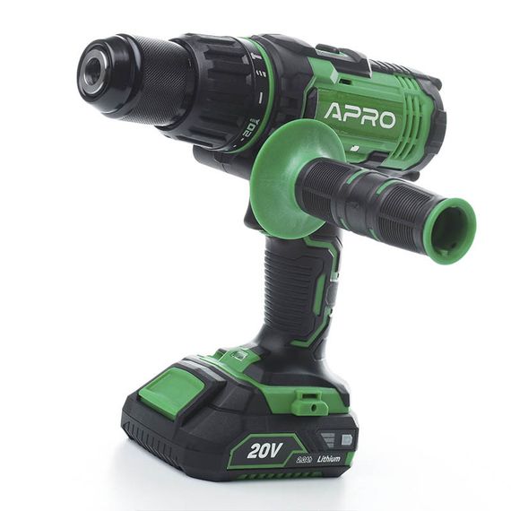 Дриль-шурупокрут ударний APRO 20 В, 2 А, 20HD 2 АКБ, ЗП, кейс 8950321 | Зображення 5