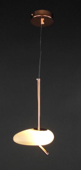 Люстра світлодіодна підвісна LED світильник для квартири на стелю лед 27708 Бронза 40-140х11х19 см. | Зображення 4