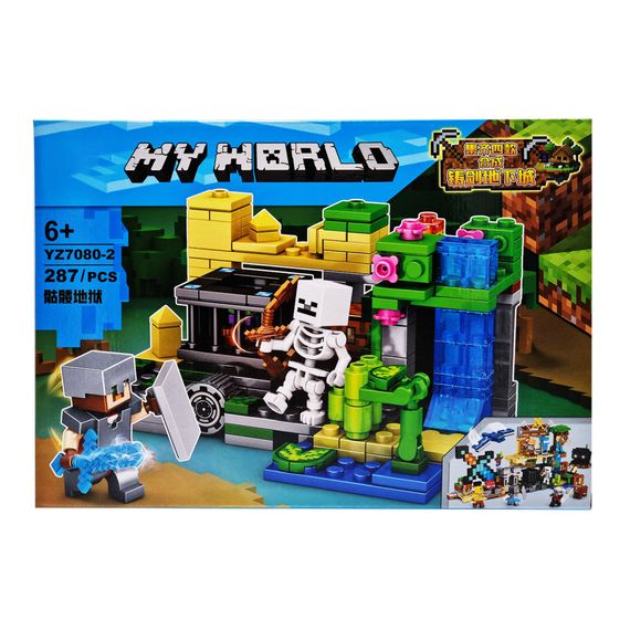 Конструктор для дітей Minecraft 287 деталей Ігровий набір конструктор Майнкрафт для дітей від 6 років