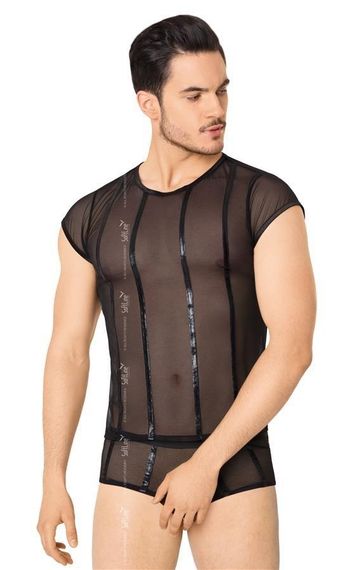 Мужской комплект белья - Shirt and Shorts 4608, black - M/L Sex Aura
